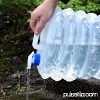 5L Collapsible Foldable Water Container Camping Emergency Survival Water Storage Carrier Bag with Tap Color:white